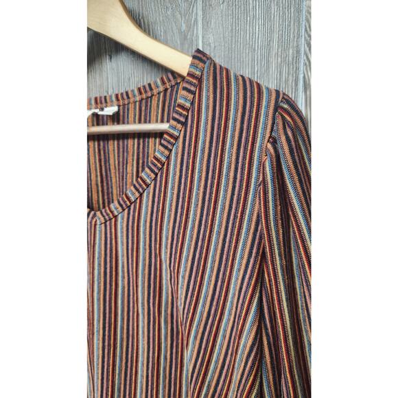 Cato Est 1946 Stripped Top Womens 14 16 Wide Feminine Harvest Fall Autumn - Picture 3 of 14